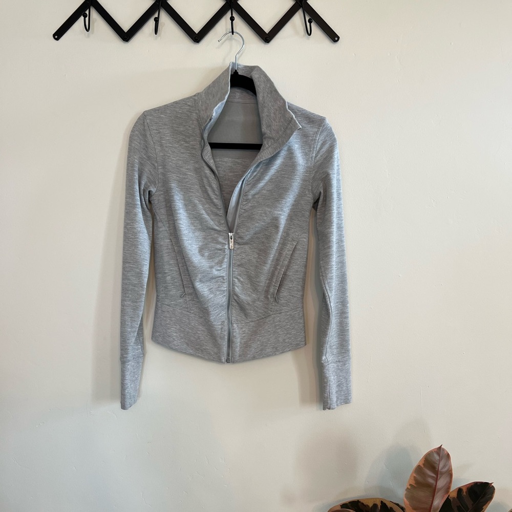 Lululemon Althetica Grey Full Zip Fitted Jacket
